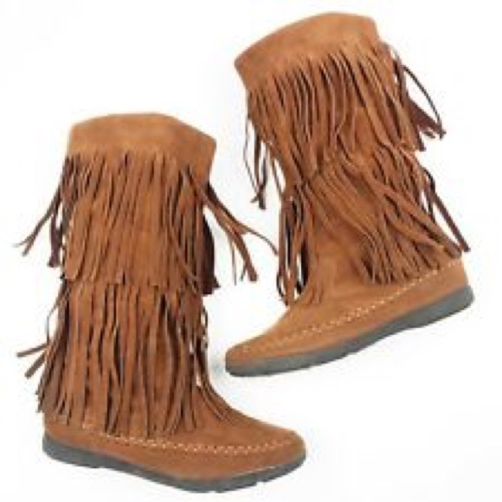 Rampage Candid Fringe brown boots